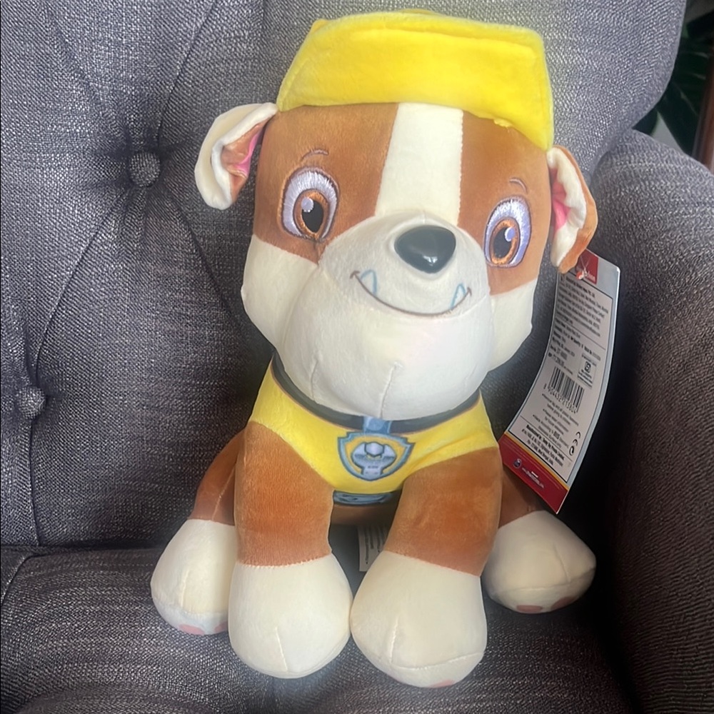 Yellow and Brown Plush Dog Toy